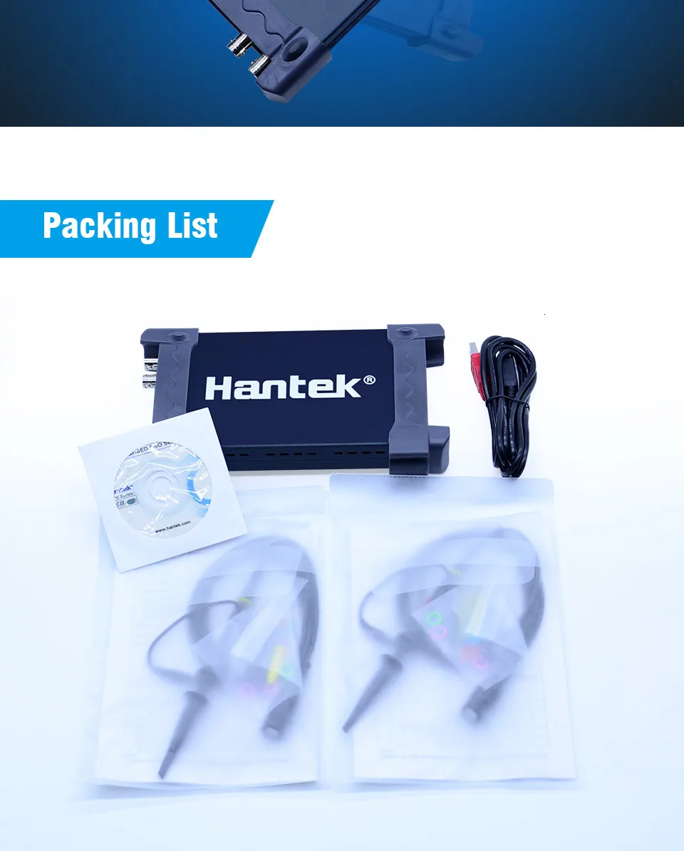 Hantek PC USB портативный осциллограф 20 МГц-200 МГц 2 канала 48 мс/s-250MSa/С осциллограф 6022BE/6052BE/6082BE/6102BE/6212BE