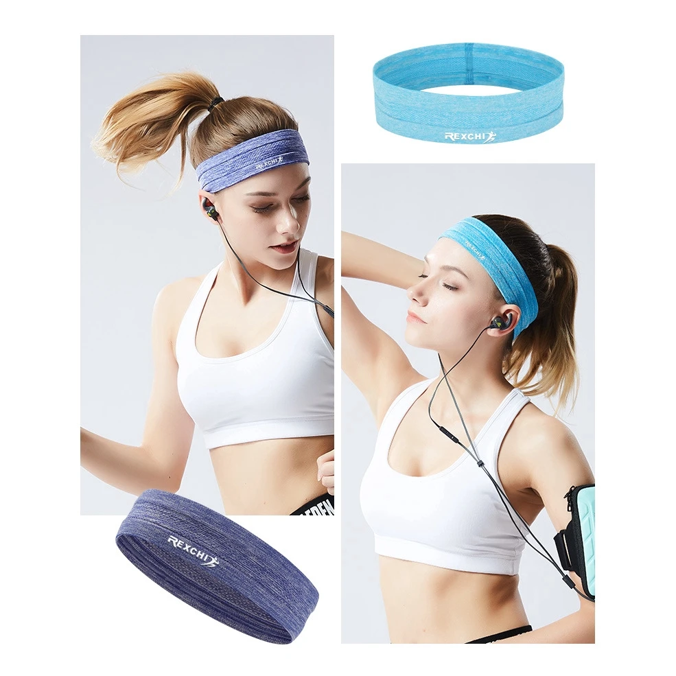 Sports Headband Men Women Silicone Conductor Headband Protector Fitness Yoga Sweat Absorbing Belt