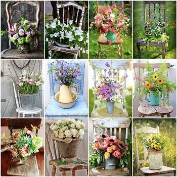 

HUACAN Paint By Number Flower Drawing On Canvas Flowers DIY Pictures By Numbers Kits Hand Painted Painting Art Gift Home Decor