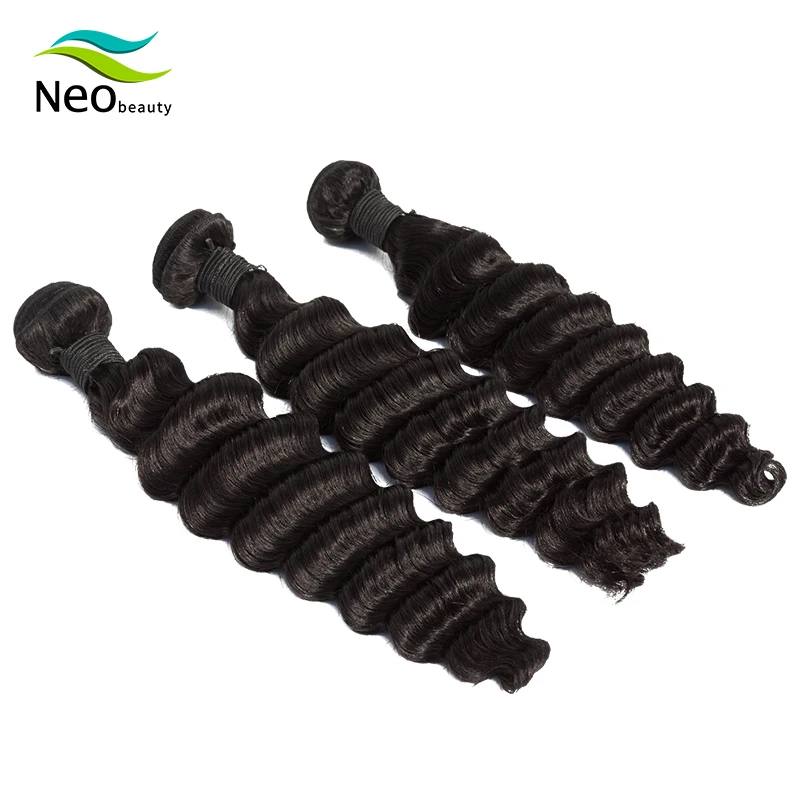 

Neobeauty Loose Deep Wave Bundles Deals 1 3 4 Bundles 100% Human Hair Extensions Brazilian Hair 10 - 24 Inch Bundles virgin ha