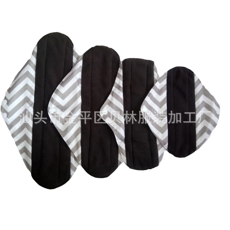 Горячая продажа гигиеническая прокладка комбинация 6 + 1 бамбуковый уголь гигиеническая прокладка моющаяся менструальный период