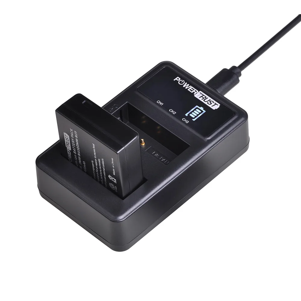 1Battery and Charger PowerTrust DMW-BLG10 1400 мАч DMW BLG10 DMW-BLE9 батарея+ светодиодный зарядное устройство для Panasonic Lumix DC-ZS80, DC-GX9, DMC-GX80, DMC-GX85 - Цвет: 1Battery and Charger