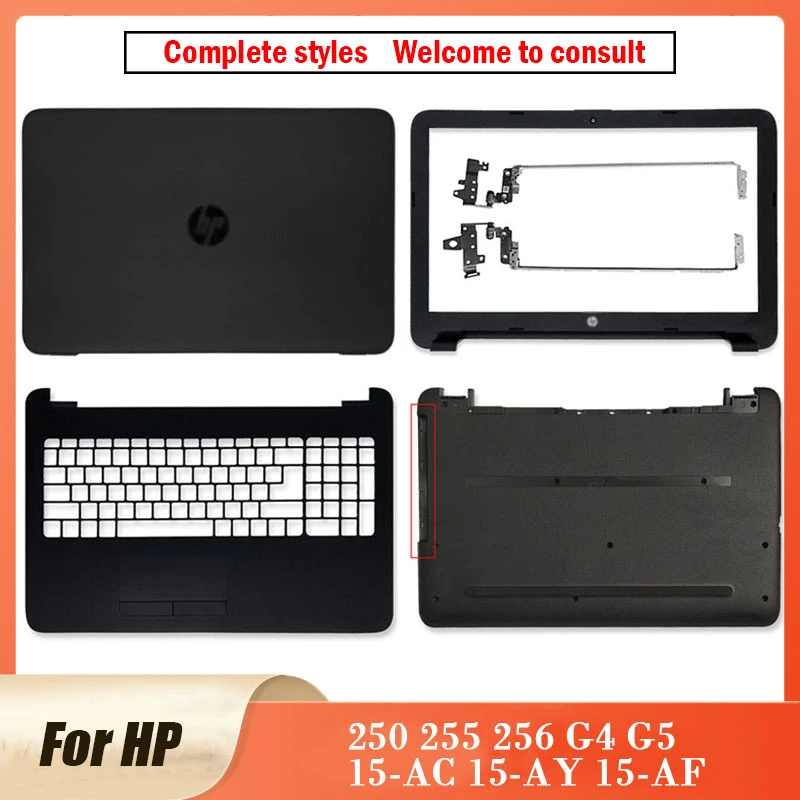 New Laptop LCD Back Cover/ Front Bezel/Hinges /Palmrest/Bottom Case For HP 250 G4 G5 255 G4 G5 256 G4 G5 15-AC 15-AF 15-AY Black 13.3 inch laptop sleeve