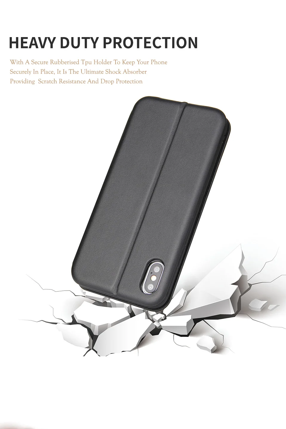 Чехол-книжка из искусственной кожи для iPhone 11, чехол-кошелек, чехол с отделением для карт, карман для iPhone 7, 8 Plus, X, XR, XS, Max, чехол для телефона