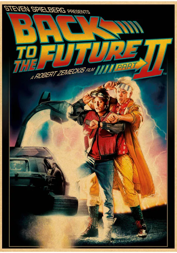 New Back To The Future Poster Kawaii Cartoon Decor Movie Wall Stickers Kraft Paper Art Print Home Room Decoration Painting | Дом и сад