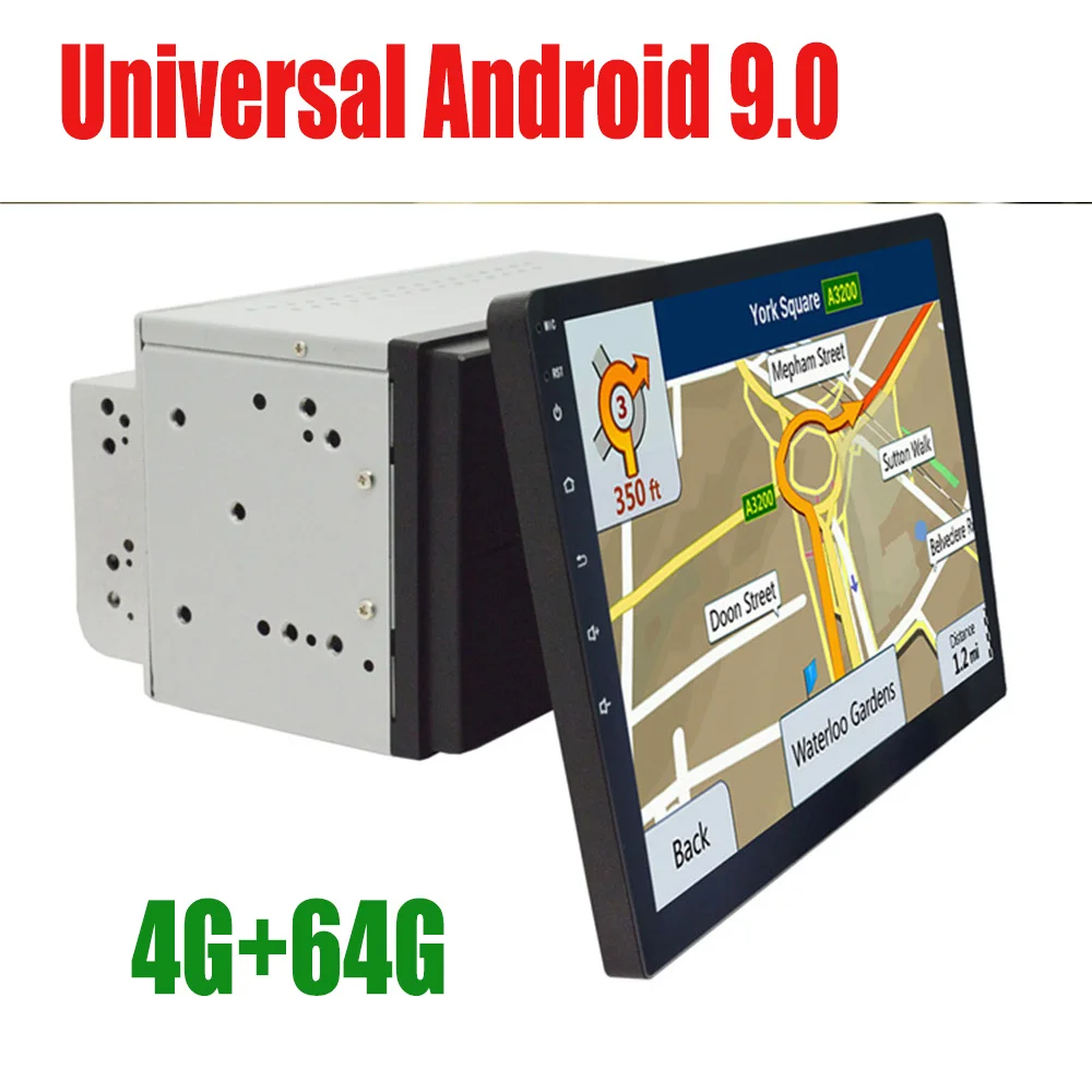 Вращающийся экран 2din Android9.1 автомобильный стерео радио 10