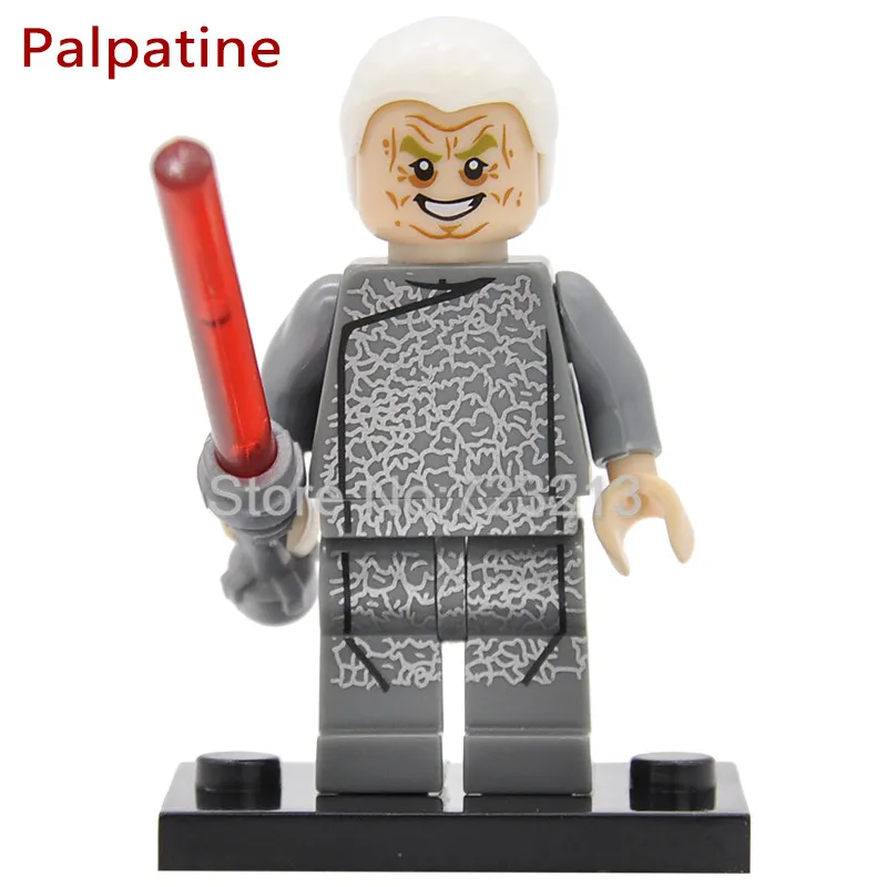 Звездные войны Одиночная фигурка Баррисс офи Рен Оуэн Ларс тасу пиявка Leia C3PO Turk Falso Naare Mandalorian строительные блоки игрушки - Цвет: Palpatine