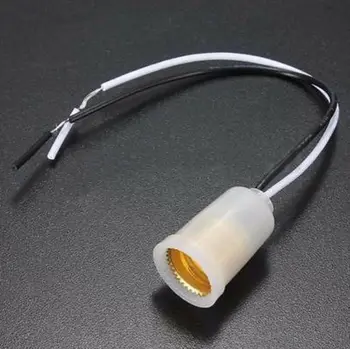 

E12 Base LED Light Bulb Socket Lamp Holder With Wire Adapter Converter Plastic