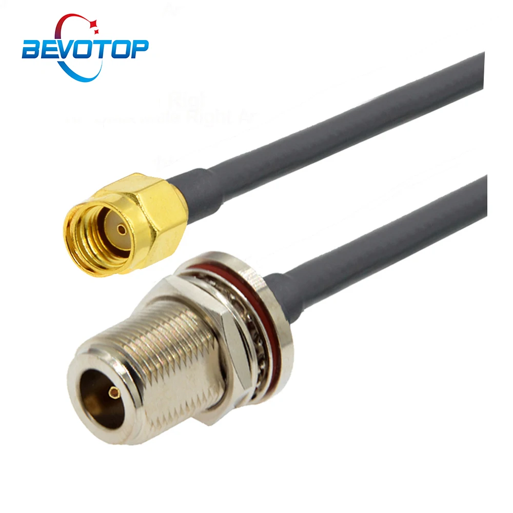 BNC Female Bulkhead to SMA Male Pick Your Length RG58 Coaxial Pigtail Cable USA 