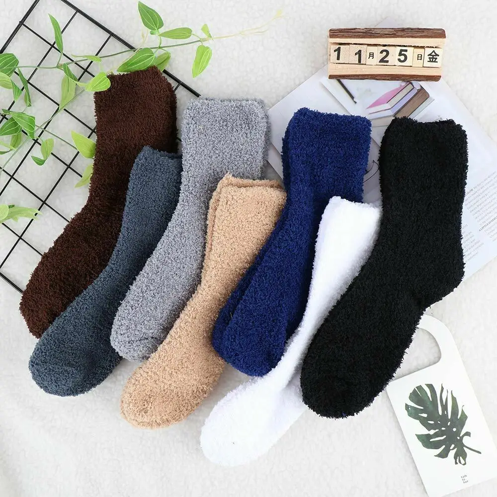 Fluffy Super Cozy Cashmere Velvet Soft Socks Thicken Winter Warm Bed Floor Home Slipper Sock Men Women Unisex