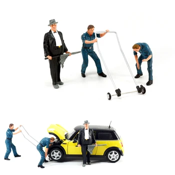 

3Pcs 1/18 Car Repairman Car Maintenance Man Worker Model PVC Character Model for 1/18 Model Car - Type B
