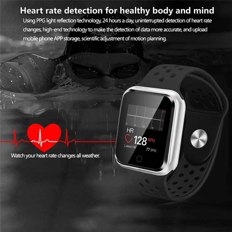 ESEED S226 smart watch IP67 Waterproof Fitness tracker 15 days long standby Heart rate Blood pressure smartwatch android for men