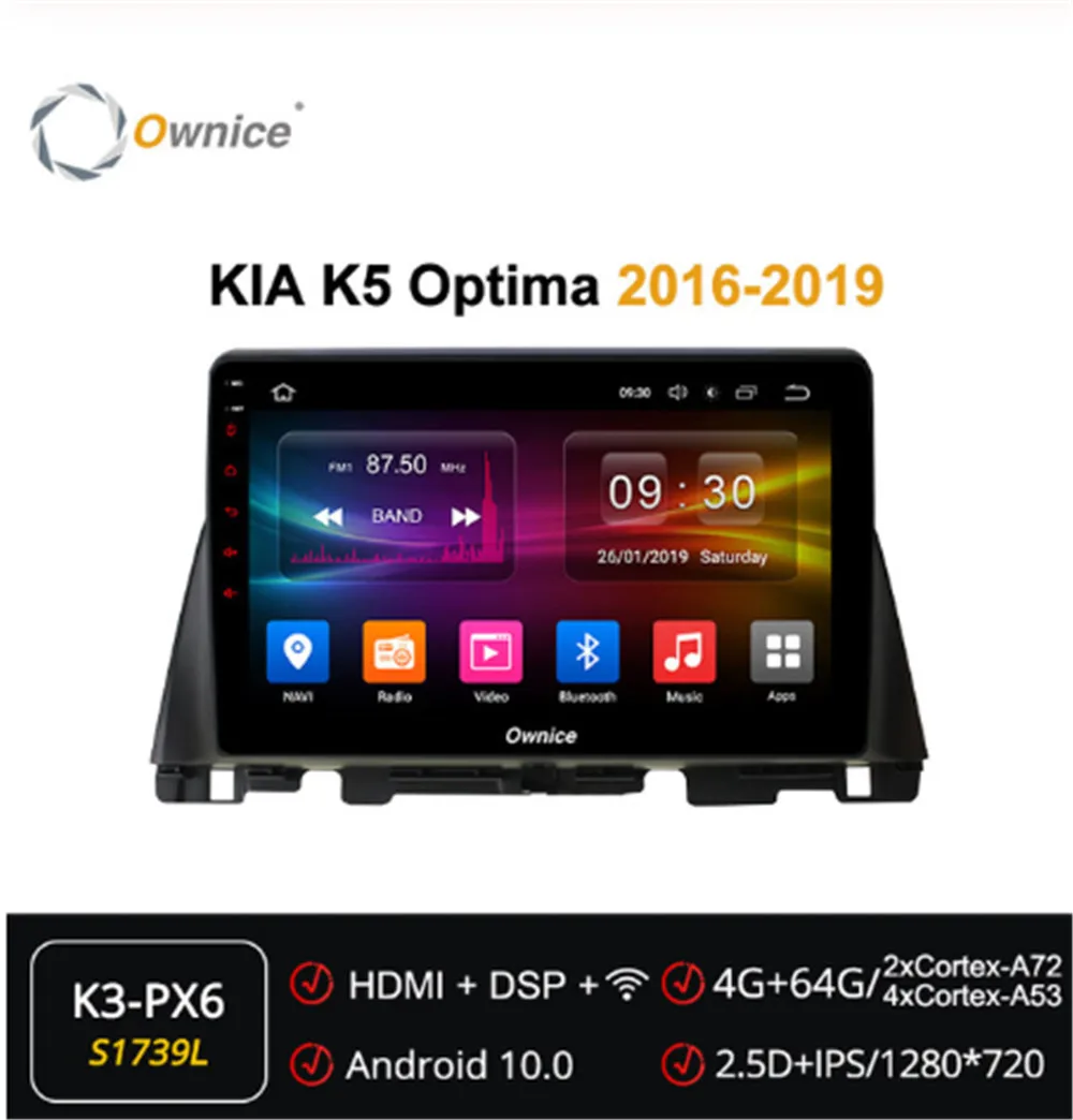 10.1 inch Ownice Octa Core Android 10.0 Car Radio DVD Player for KIA K5 Optima 2016-2019 DSP 4G LTE SPDIF 360 2din Audio Unit | Автомобили