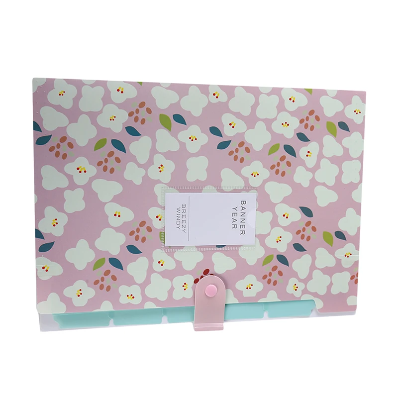 Small Fresh Floral Office Multi-layer File Storage Information Folder Student Office Supplies Finishing Storage Folder