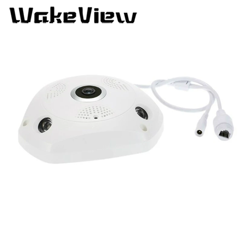 WakeView  4Megapixel wifi indoor panoramic fisheye 360 degree IP Camera app view remote control two way audio local alarm home