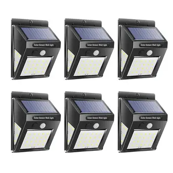 

6pcs 40LED Solar Wall Light Motion Sensor Street Lamp Outdoor Security Lights No Wiring Installation Simple and Convenient