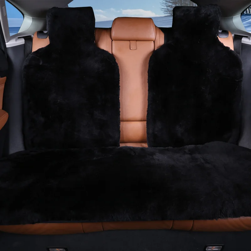 Rownfur 100% натуральный мех австралийской овчины сиденье автомобиля охватывает