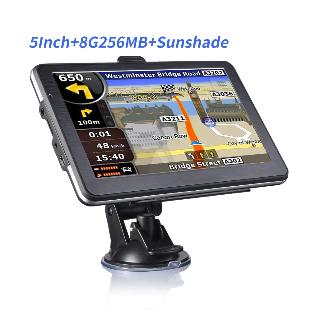 

Oriana Car GPS Navigation 8G128-256MB+Sunshade 5 Inch Accurate Truck Navigator Latest Russia/ America/Europe Map