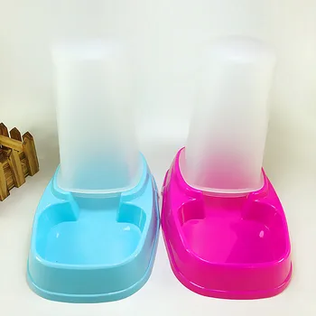 

Pet Bowl Automatic Feeder Dog Cat Food Bowl with Water Dispenser Double Bowl Drinking Raised Stand Dish Bowls with Pet Supplies