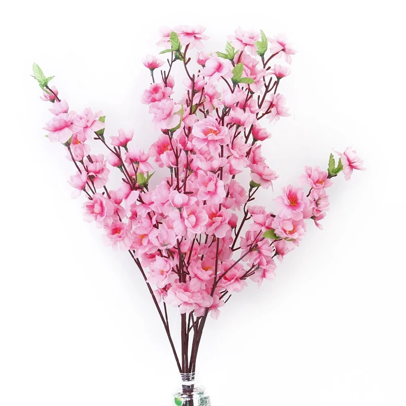 6 искусственных персиковых цветов букеты для дома/офиса Deco-Rose