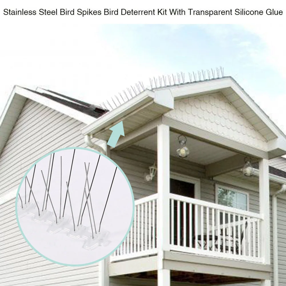 1/PCS Stainless Steel Bird Repellent Spikes Anti-Climbing Spikes Bird Repellent Spikes Set Bird Deterrent Tool 1/PCS Stainless Steel Bird Repellent Spikes Anti-Climbing Spikes Bird Repellent Spikes Set Bird Deterrent Tool
