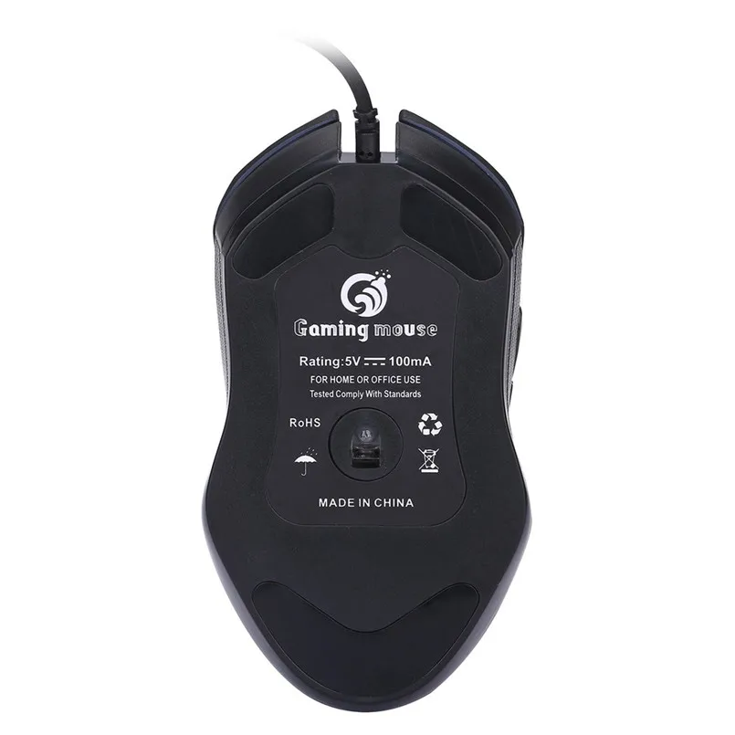 3600 dpi USB Проводная оптическая мышь с подсветкой эргономичная игровая портативная мышь для ПК 6 клавиш 125 мм x 68 мм x 40 мм 40NOV18