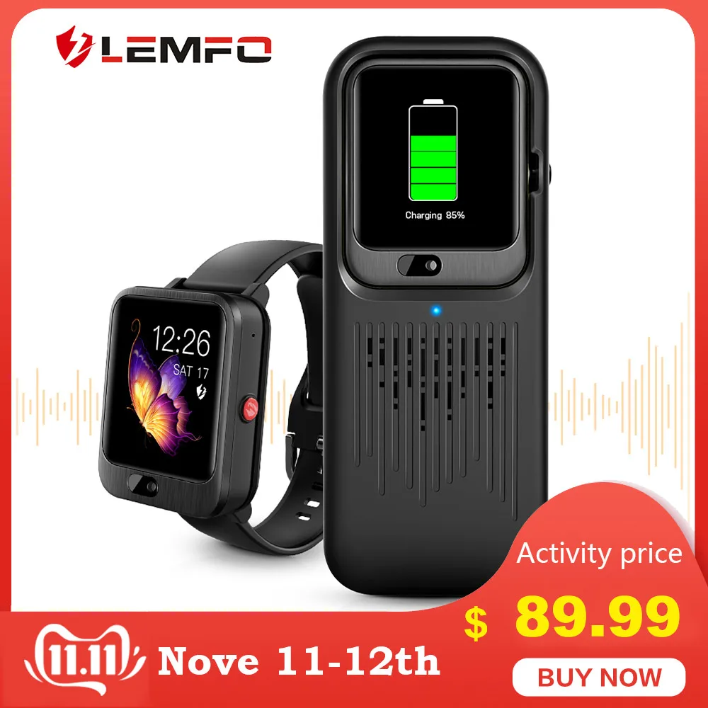 

LEMFO LEM11 4G Smart Watch Men Women Android 7.1 3G RAM 32G ROM LTE 4G Sim Camera GPS WIFI Heart Rate Smartwatch with Power Bank