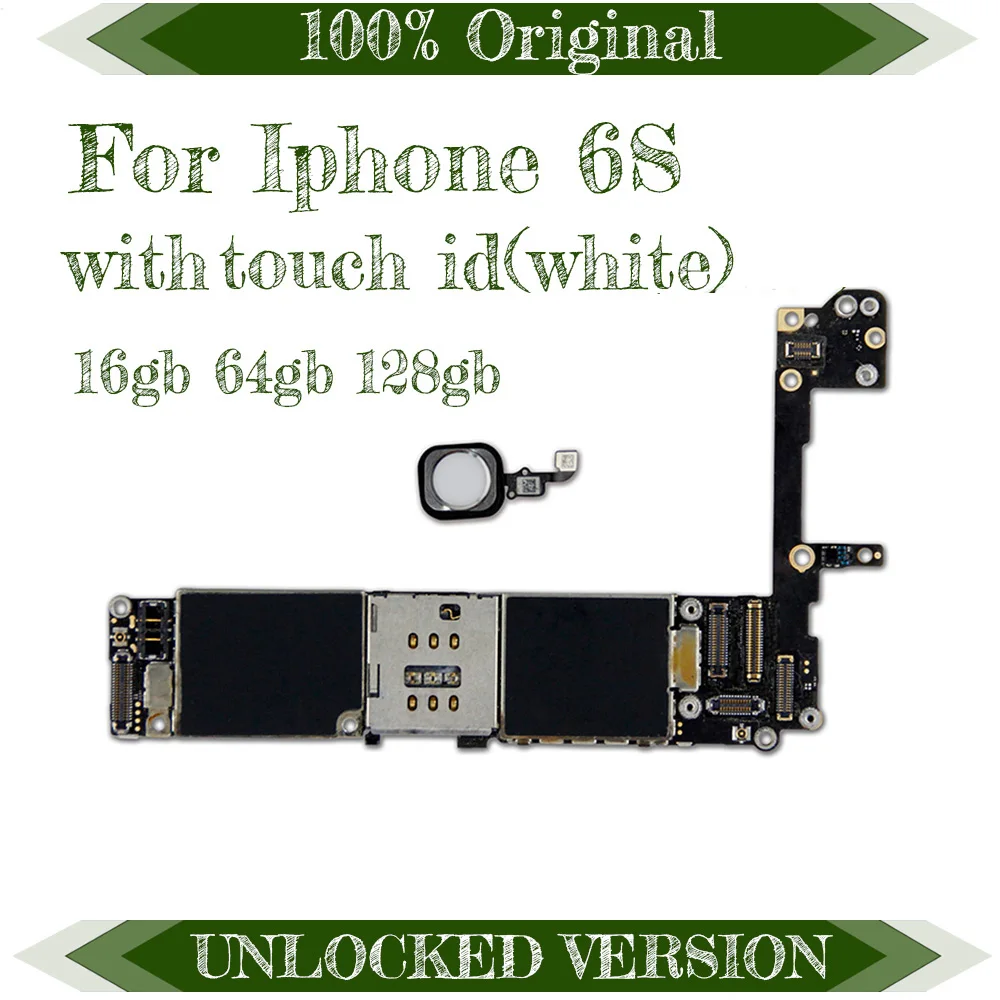 Материнская плата Clean iCloud для IPhone 6S 64 ГБ разблокированные полные чипы 128