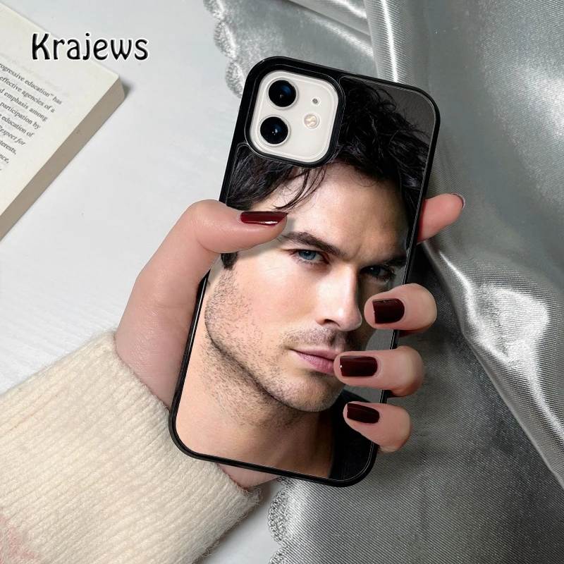 Krajews Ian Somerhalder Vampire Diaries Damon Coque Phone Case For 