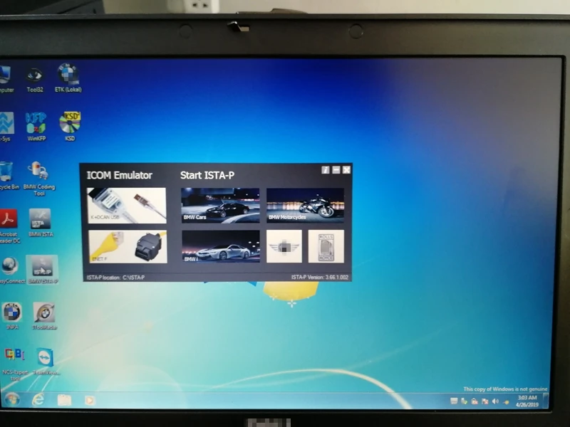 Диагностический инструмент для ремонта автомобиля с используемым ноутбуком x200t thinkpad 4G+ SSD 480GB с программным обеспечением V12.+ для BMW ICOM next A2+ B+ C