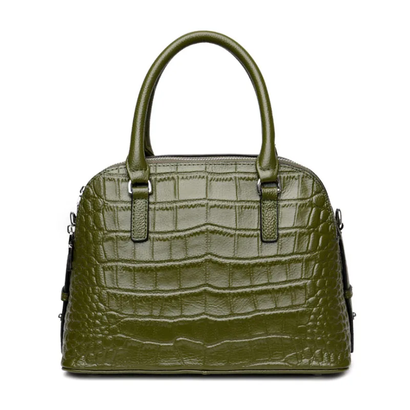 Дизайн натуральная кожа девушка сумка с крокодиловым узором сумка из коровьей кожи сумка на одно плечо