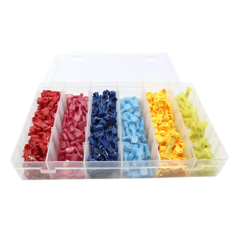 

360PCS T Tap Wire Connectors Electrical Connectors Quick Wire Splice Taps with Insulated Male Quick Disconnect Terminals Assortm