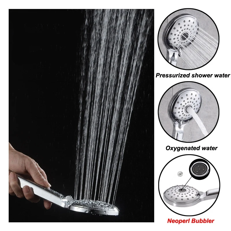 Душевая головка со шлангом, многофункциональный портативный Душ высокого давления спрей с шланг из нержавеющей стали-регулируемый угол Bracke