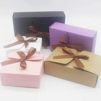 

New 30pcs multi size colorful gift boxes with ribbon new arrival paper wedding favor box baby shower favor boxes DIy cookies box