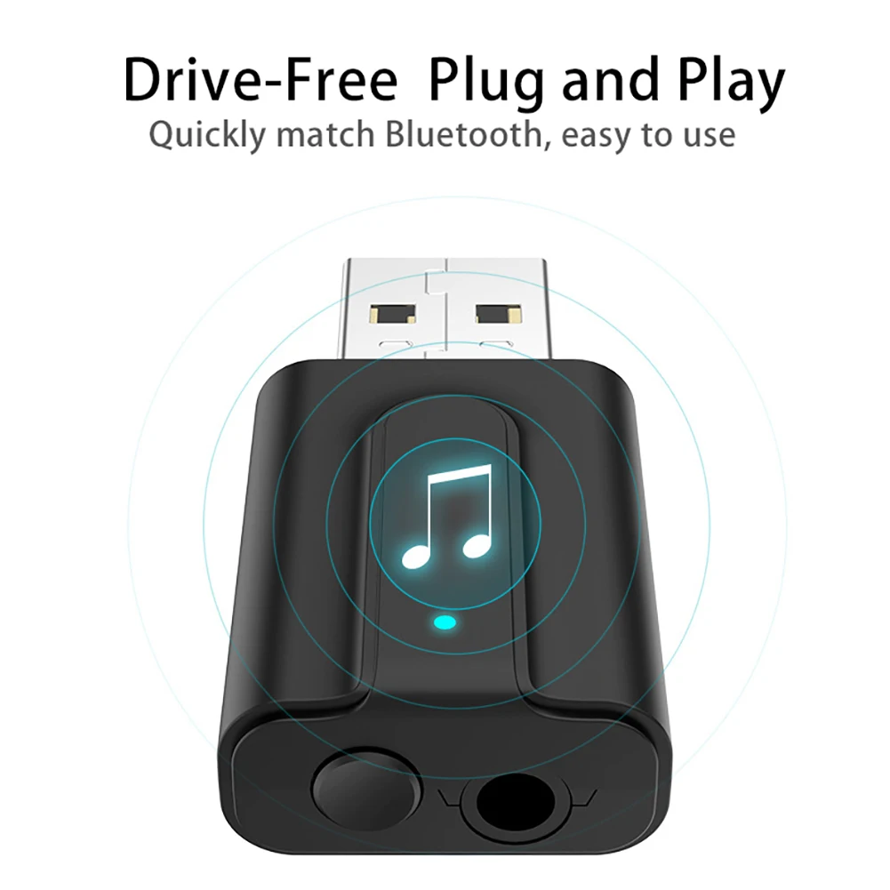 Bluetooth 5,0 аудио приемник передатчик мини стерео Bluetooth AUX RCA USB 3,5 мм разъем для ТВ ПК автомобильный комплект беспроводной адаптер