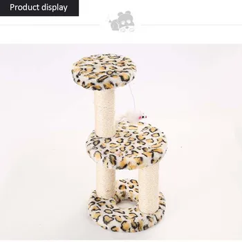

Cat Toy Sisal Scratching Climbing Tree Three Layers Jumping Toy With False Mouse Scratch Board Climbing Frame Cat Furniture 5