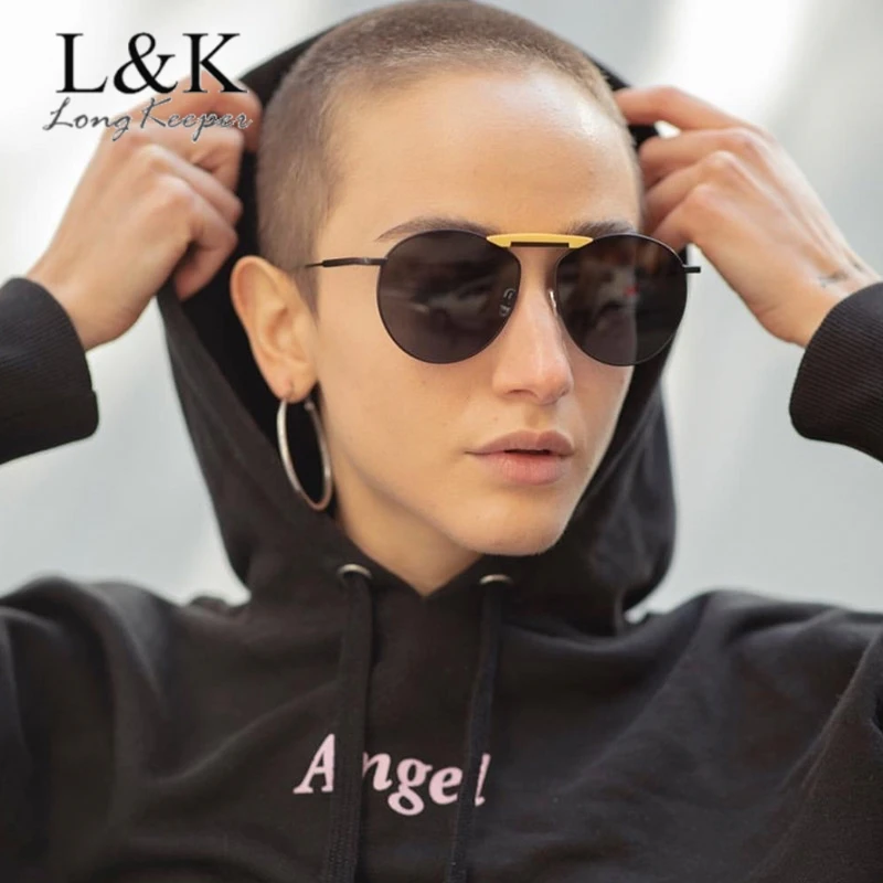 Longkeader, классические круглые солнцезащитные очки для женщин и мужчин, роскошные, брендовые, дизайнерские, модные, в стиле панк, очки, стильная металлическая оправа, Oculos De Sol, UV400