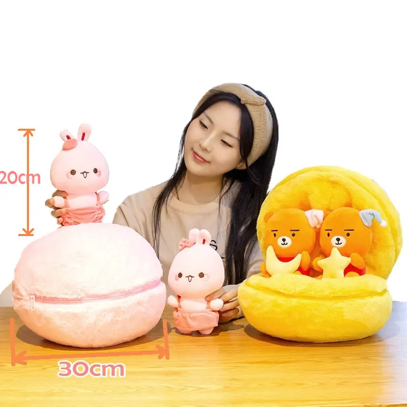 Креативные разноцветные мягкие игрушки в виде белого носа льва персика плюшевые