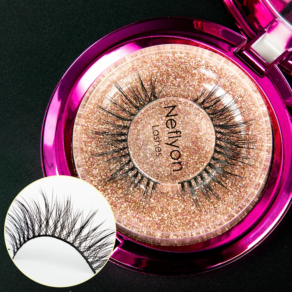 Neflyonlashes натуральные длинные накладные ресницы натуральный мех норки макияж