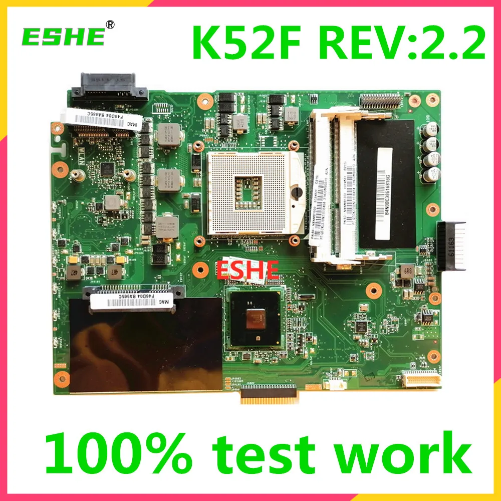 

K52F Motherboard REV:2.2 HM55 DDR3 For Asus K52 X52F A52F P52F laptop Motherboard K52F Mainboard K52F Motherboard 100% test ok