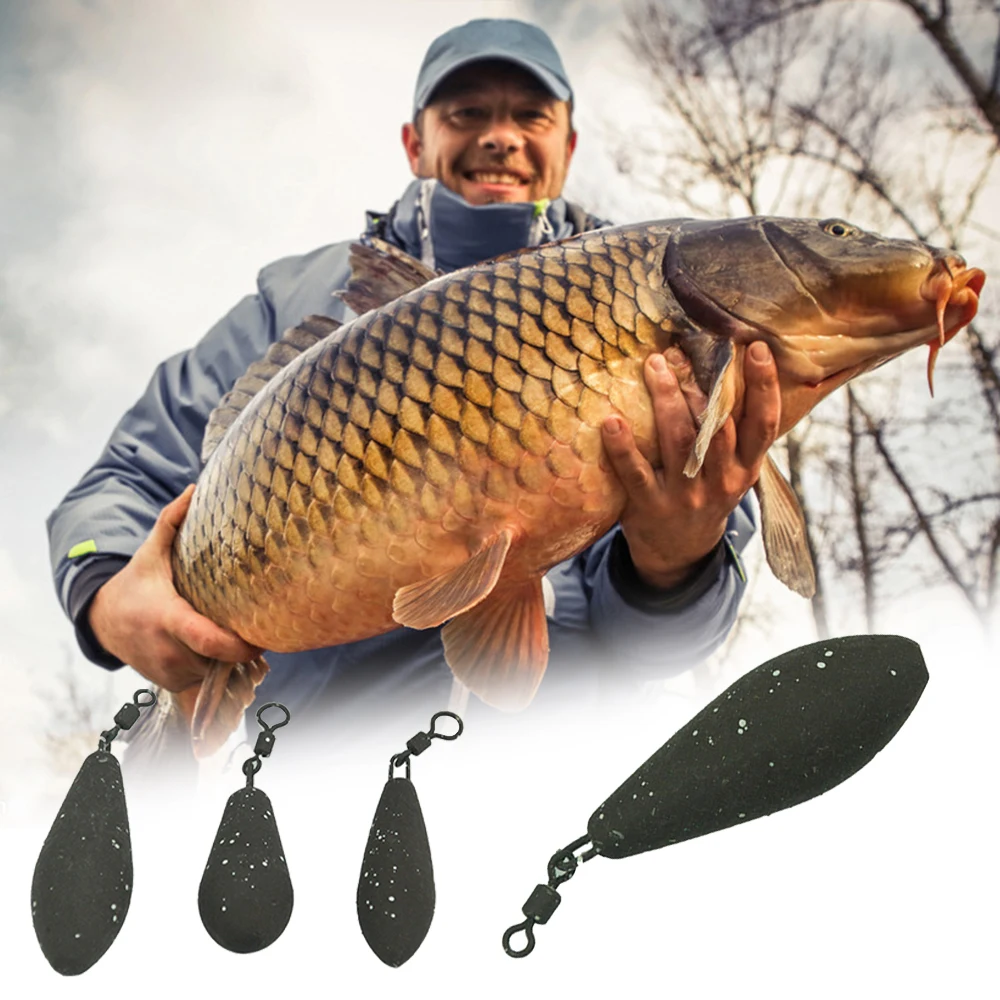 

Fishing Sinker Lead Weight Oval Shape Weights Swivel Tackle Carp Leads Accessories 42g/58g/85g