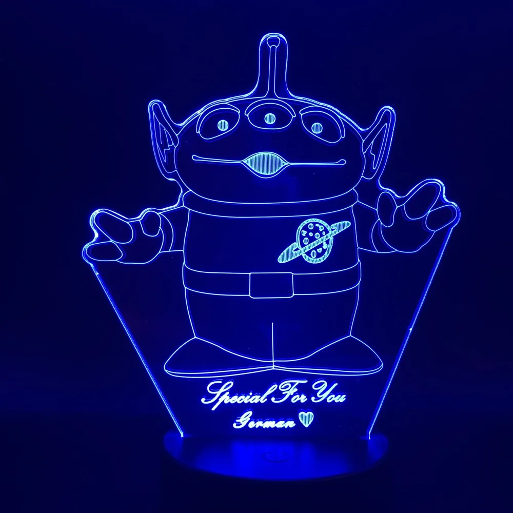

Three Eye Monster 3D Lamp Cartoon 7 Colors with Remote for Kids Christmas Present Room Decorative Led Night Light Lamp Awesome