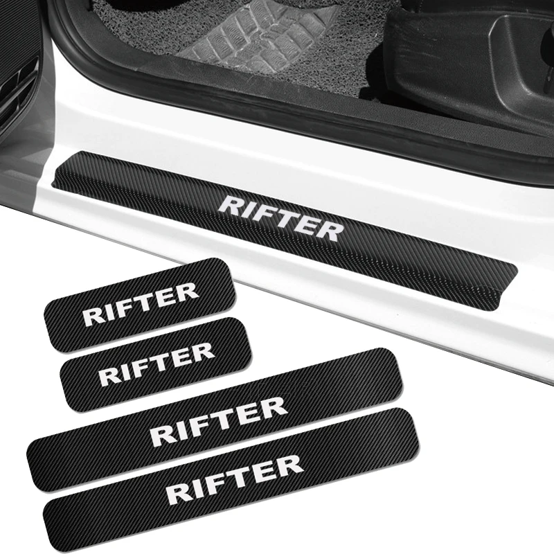 4 шт. для PEUGEOT RIFTER порога пластина гвардии Стикеры порог протектор углеродного