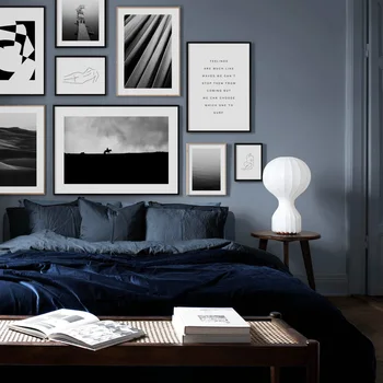 

Black White Plant Desert Abstract Pontoon Wall Art Print paper Painting Nordic Posters And Prints Wall Pictures For Living Room