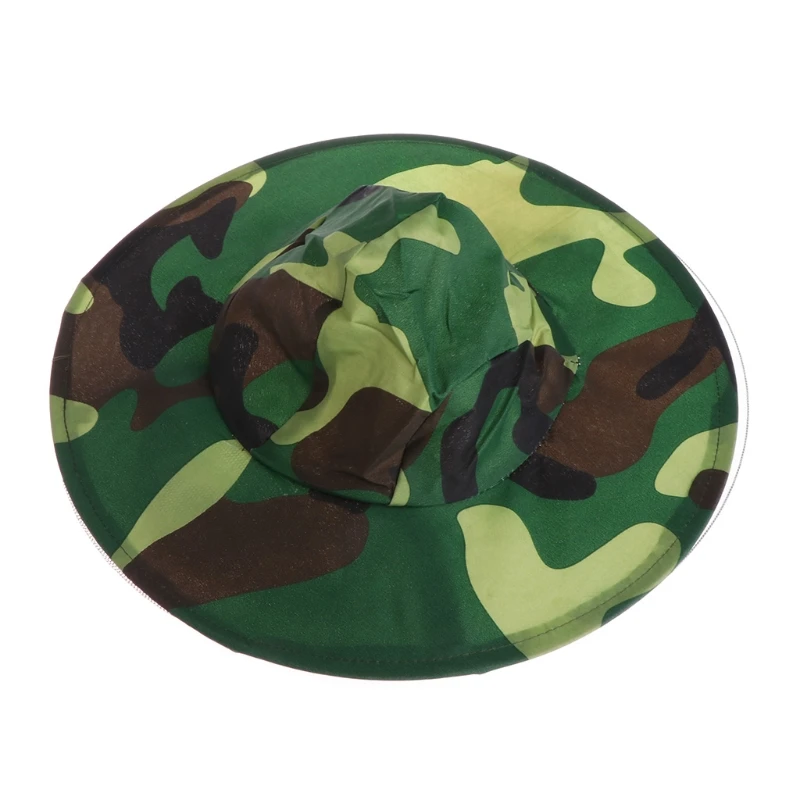 Bee Hat Beekeeping Camouflage Net Head Face Protector Cap Insect Outdoor Camping Bee Hat