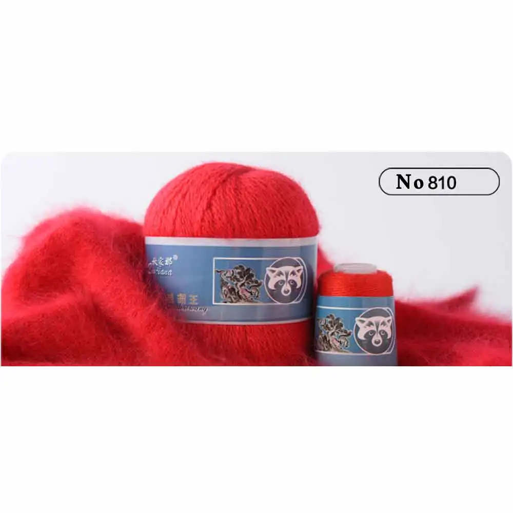 Color2 Пряжа для вязания 50 г+ 20 г, норковый сотканный из шерсти вручную пряжа с шерстью норки, вязание для шарфа, вязание крючком, переплетение, рукоделие, инструменты для вязания - Цвет: Color2