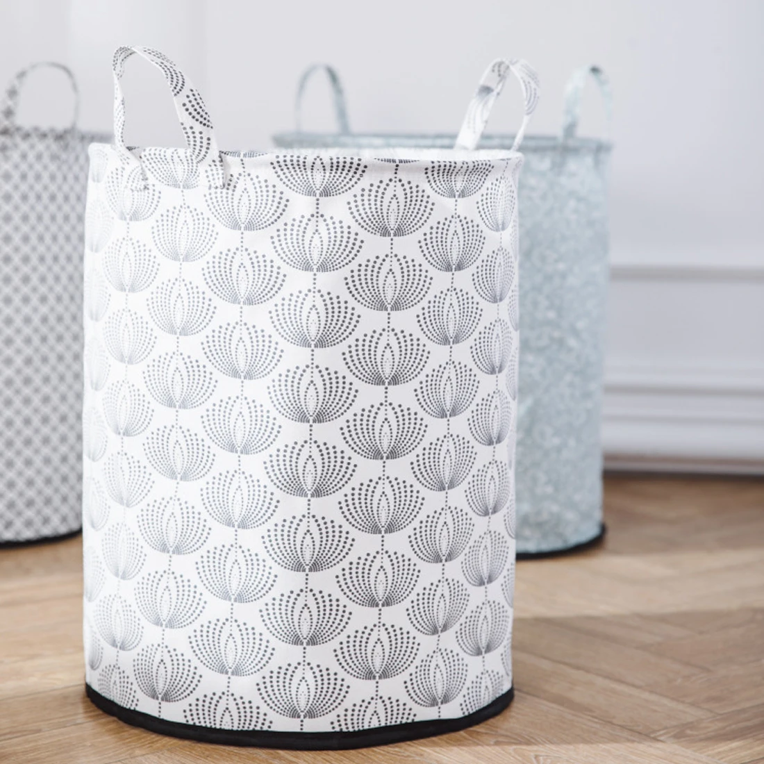 40*40*50CM Laundry Basket for Toys Storage Basket Kids Cotton Linen Storage Bucket Collapsible Foldable Household Organizer