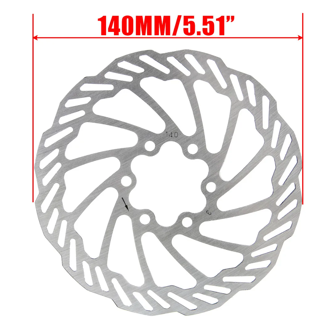 1Pcs Bike Brake Rotors 120/140/160/180/203mm MTB Stainless Steel Bike Disc Brake Rotors + 6Bolts For Mountain Road Bikes