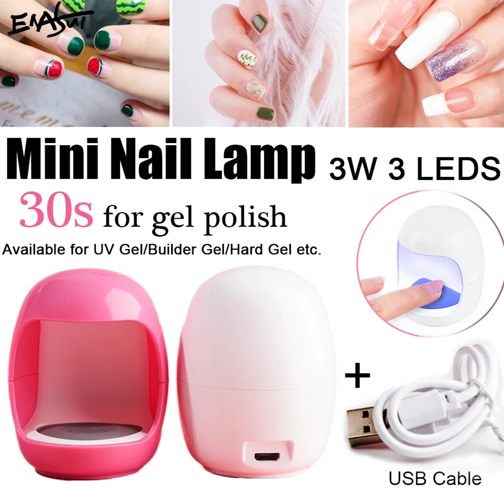 ENASUI машинка для маникюра, 3 Вт, светодиодный светильник, милый, мини, с одним пальцем, USB, УФ-лампа для отверждения геля для ногтей, светильник для сушки геля для ногтей