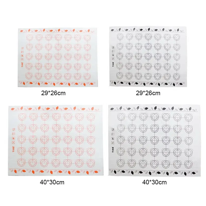 

Silicone Dough Mat Bakeware Macaron Pastry Oven Pasta Tool Baking Sheet Tray Liner Mat Cake Sheet Rolling Pad Cake Making Tools